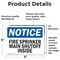 Signmission Fire Sprinkler Main Shutoff Inside OSHA Notice Sign, Vinyl Decal, 5in W x 3.5in L, 2PK OS-2PACK-NS-D-35-L-12671 - alternate 3